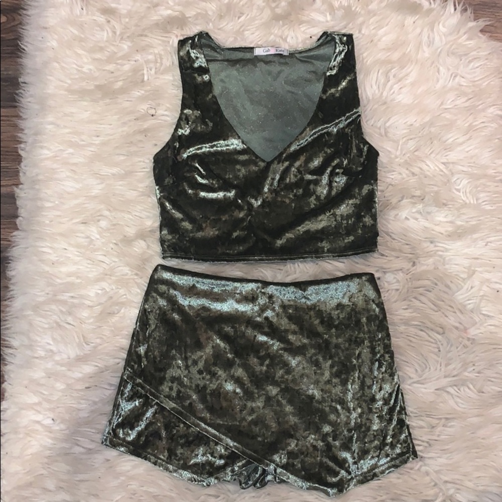 Two piece velvet set